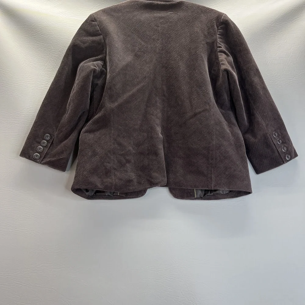 Kenneth Cole Reaction Brown Corduroy Lined Jacket Boys 4T Full Zip Pockets